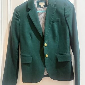 J. Crew women’s Forest Green Blazer with Gold Buttons